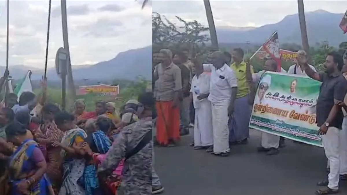 “ஒருங்கிணைந்த அதிமுக” தேனியில் எடப்பாடி வாகனத்தை முற்றுகையிட்ட பெண்கள்.. ஓபிஎஸ் ஊரில் எதிர்ப்பு!