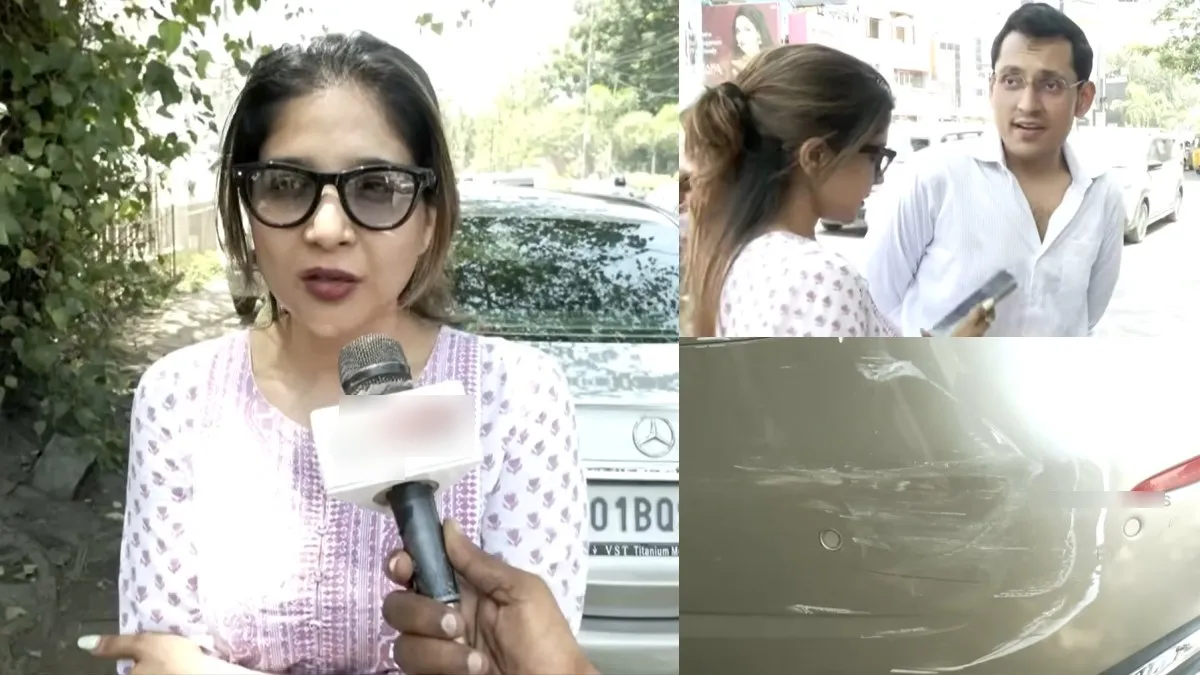 சென்னை கதீடரல் சாலையில் விபத்தில் சிக்கிய நடிகை சாக்ஷி அகர்வாலின் சொகுசு கார்! நடந்தது என்ன?